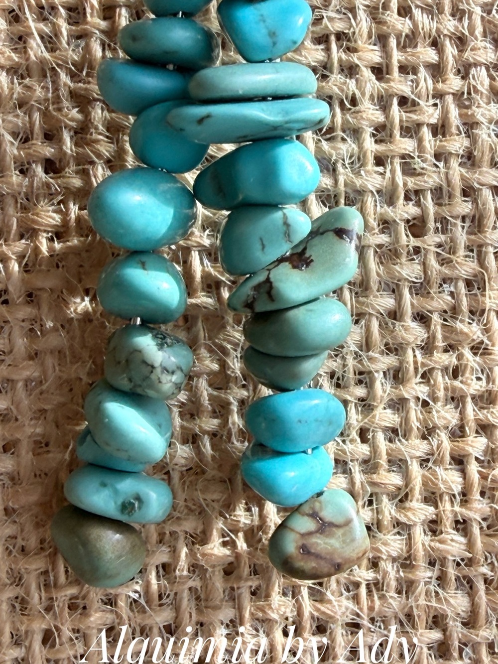 Fall Turquoise Stack Drop Earrings - Picture 4 of 4